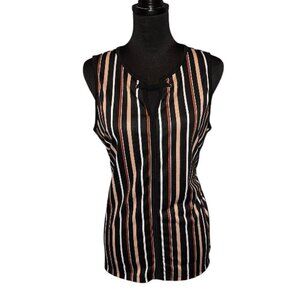 ALWAYS INDIGO STRIPED TANK TOPS